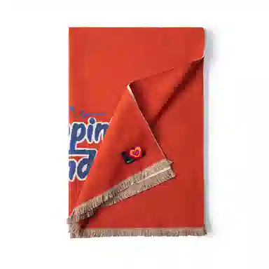 红豆 柔软卡通保暖加厚 聚酯纤维 绒线围巾 男女同款情侣款