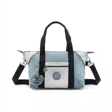 Kipling Small Shoulder Tote Bag Gray Green