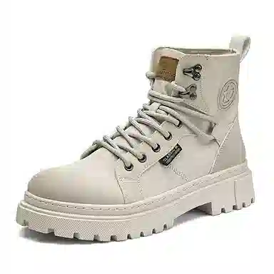 MIIOW Star Round Logo Mid-Calf Martin Boots