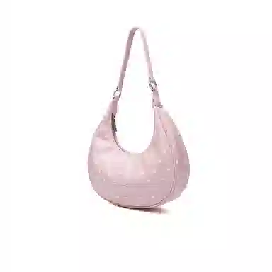 稻草人 波点爱心精致百搭轻便实用通勤 聚氨酯革 新月包单肩包 常规 女款 多色