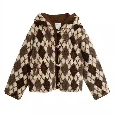 茵曼 连帽时尚舒适休闲截短外套 女款