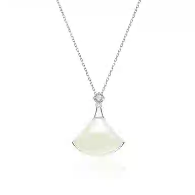 【S925纯银 三生有杏】 七七银饰 银杏叶 遇见你 森系清冷氛围感 时尚小众温柔宁静设计 轻奢经典简约百搭 好运 玉髓 项链 女款