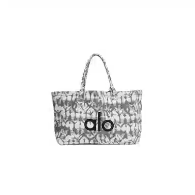 alo yoga Amber Graffiti Tote Bag Large Gray