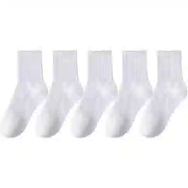 莫代尔 个性简约高级纯色抑菌防臭舒适透气亲肤运动袜不勒脚不掉跟高弹长袜日常跑步休闲百搭中筒袜 男款