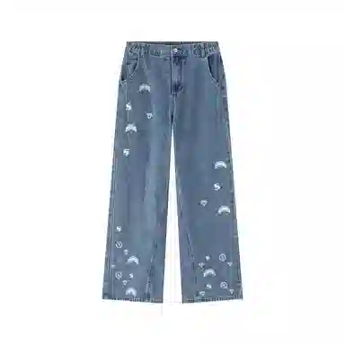 SPRAYGROUND Shark Logo Graffiti Jeans