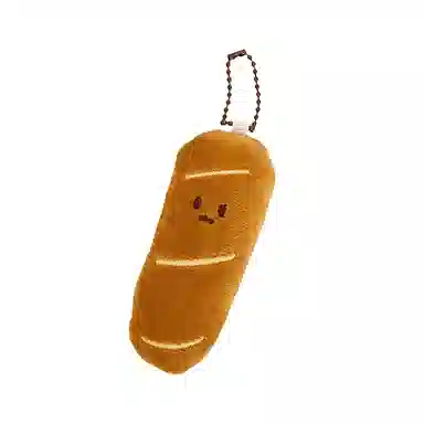 心水好物 创意卡通烘焙面包公仔百搭背包挂坠装饰小玩偶挂饰 毛绒 挂件 男女同款情侣款