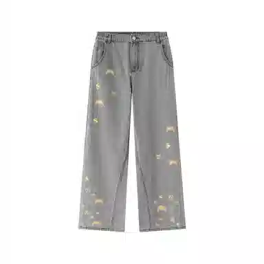 SPRAYGROUND Shark Logo Graffiti Jeans