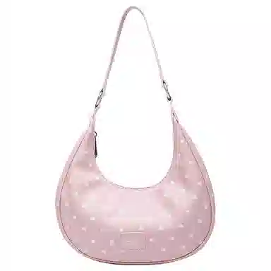 稻草人 波点爱心精致百搭轻便实用通勤 聚氨酯革 新月包单肩包 常规 女款 多色