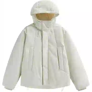 【dme】 冬季潮牌重磅日系休闲百搭复古简约街头户外运动情侣日常连帽拉链纯色港风宽松上衣长袖羽绒服 男女同款