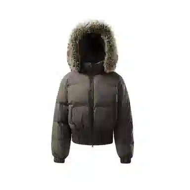 【dme】 潮牌复古休闲百搭简约街头户外运动连帽拉链短款纯色羽绒服 男女同款