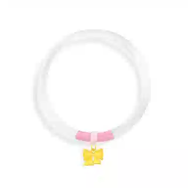 【999足金纯金 在逃公主】 福韵金 六桂福 蝴蝶结轻奢精致甜美温柔粉色新中式国风温婉日常百搭简约#好运 玉髓 手镯 女款