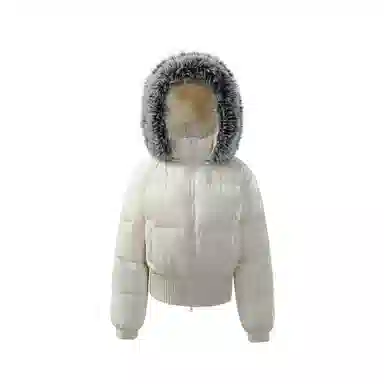 【dme】 潮牌复古休闲百搭简约街头户外运动连帽拉链短款纯色羽绒服 男女同款