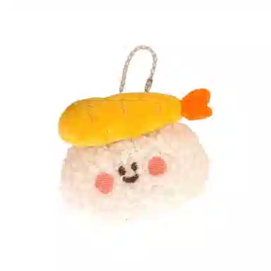 心水好物 创意卡通食物日料寿司炸物公仔少女百搭背包挂坠装饰小玩偶挂饰 毛绒 挂件 男女同款情侣款