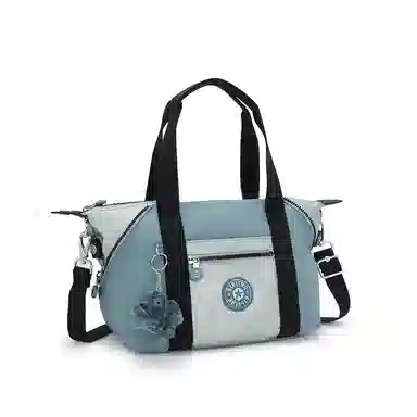 Kipling Small Shoulder Tote Bag Gray Green