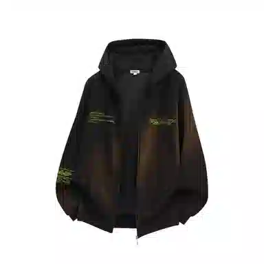 Duoyi Letter Logo Hoodie Jacket