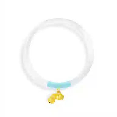 【999足金纯金 好柿发生】 福韵金 六桂福 花生柿子新中式国风国潮轻奢优雅时尚森系蓝色系小众设计百搭#好运 玉髓 手镯 女款