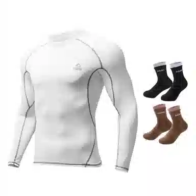 匹克 运动训练速干透气散热高弹长袖打底内衣跑步瑜伽骑行紧身健身衣 男女同款