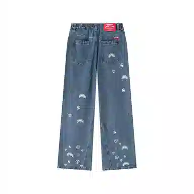 SPRAYGROUND Shark Logo Graffiti Jeans