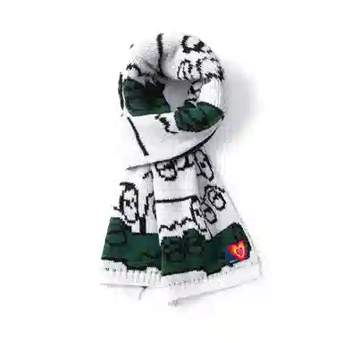 红豆 可爱大眼睛搞怪小鳄鱼保暖外搭披肩 聚酯纤维 围巾 男女同款情侣款