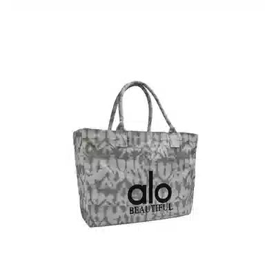 alo yoga Amber Graffiti Tote Bag Large Gray