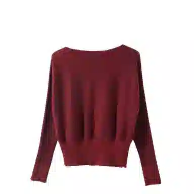 晚白 高弹力打底内搭不扎肤条纹针织衫 女款