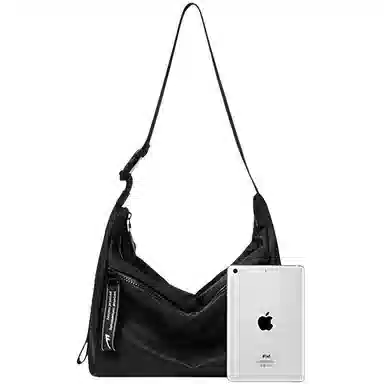 Warrior Nylon Shoulder Bag Black