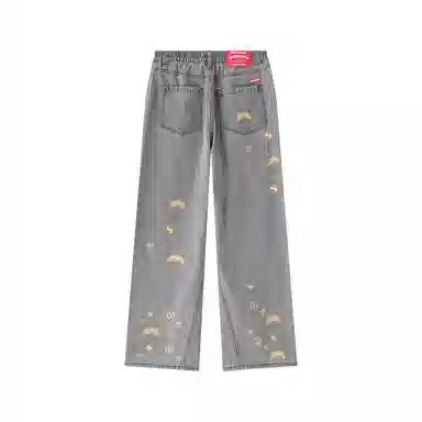 SPRAYGROUND Shark Logo Graffiti Jeans