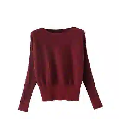 晚白 高弹力打底内搭不扎肤条纹针织衫 女款