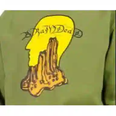 Brain Dead FW21 Mount Slime Crewneck - Olive