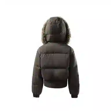 【dme】 潮牌复古休闲百搭简约街头户外运动连帽拉链短款纯色羽绒服 男女同款