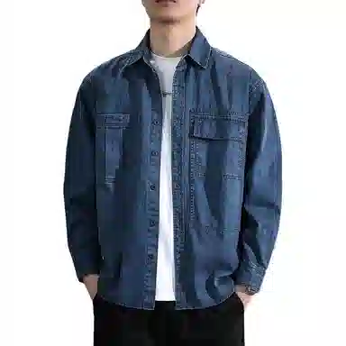 遨宇 日系复古水洗工装潮流百搭衬衣外套衬衫 男女同款