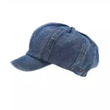 浪莎 美式水洗牛仔大头围显脸小复古高级感百搭 棉 贝雷帽 女款