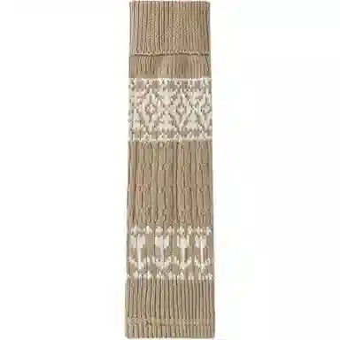 妮轻 针织复古费尔岛菱形个性中筒袜 女款