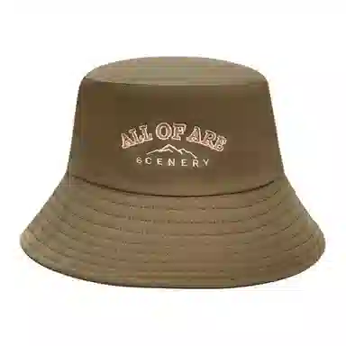 山一丸 时尚潮流字母刺绣户外太阳帽防晒盆帽显脸小 涤纶 渔夫帽 女款