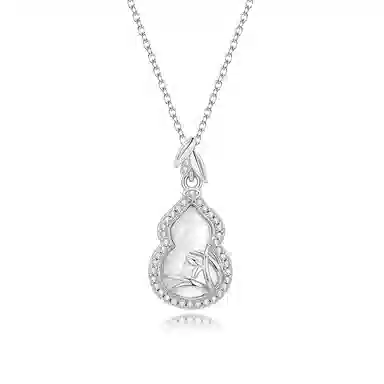 【S925纯银 福禄双全】 七七银饰 竹叶葫芦平安锁骨链 新中式节节高升诸事顺利 小众轻奢精致时尚高级感 百搭#好运 玉髓 项链 女款