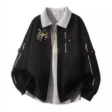 LIVINGTOWN Retro Streetwear Jacket