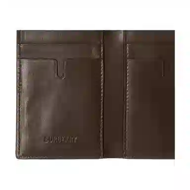 Burberry Check Folded Card Holder Black