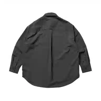 实年服工 秋冬简约抗皱通勤宽松休闲大口袋外套长袖衬衫 男款