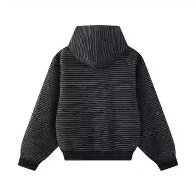 ONITSOP Striped Wool Zip Hoodie