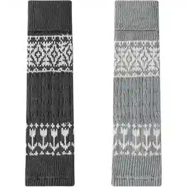 妮轻 针织复古费尔岛菱形个性中筒袜 女款