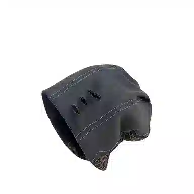 心水好物 日系小众设计高级感拼接豹纹辣妹堆堆帽复古百搭时尚显脸小 棉 帽子 女款