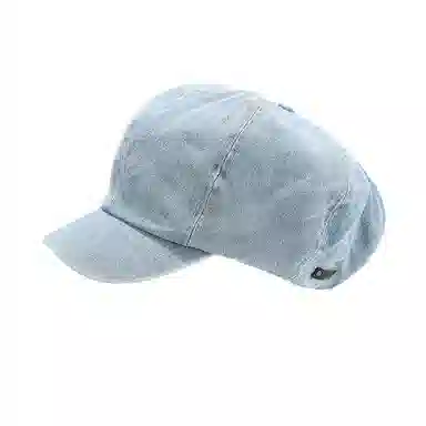 浪莎 美式水洗牛仔大头围显脸小复古高级感百搭 棉 贝雷帽 女款