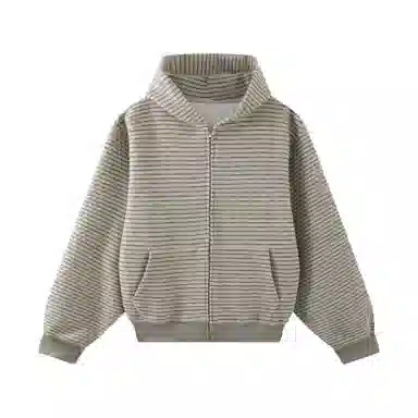 ONITSOP Striped Wool Zip Hoodie