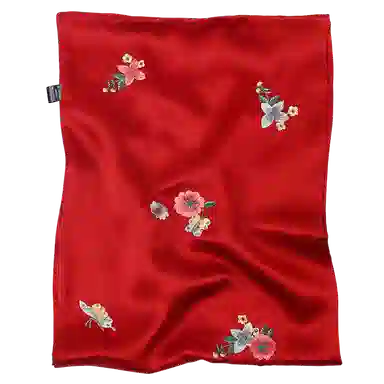 一米画纱 中式苏绣古典国风高级时尚刺绣真丝长巾优雅丝绸新娘披肩 桑蚕丝 丝巾 女款