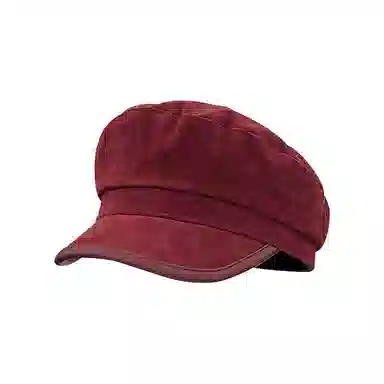 心水好物 复古磨毛麂皮绒画家帽子百搭显脸小报童帽户外休闲出游 棉 贝雷帽 男女同款情侣款