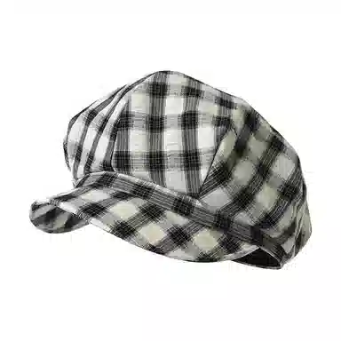 心水好物 英伦风复古格子纹显脸小时尚百搭 棉 贝雷帽 男女同款情侣款