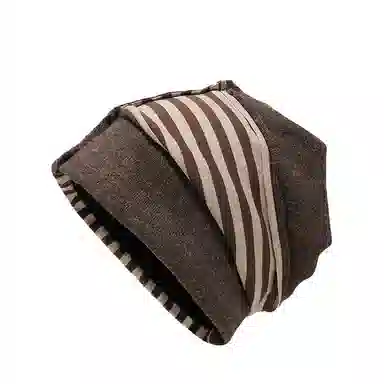 心水好物 日系轻奢感条纹拼色小众设计 棉 帽子 男女同款情侣款