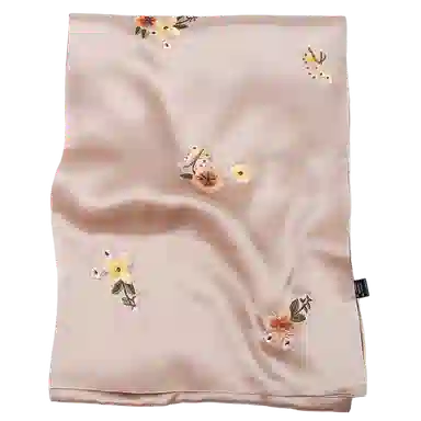 一米画纱 中式苏绣古典国风高级时尚刺绣真丝长巾优雅丝绸新娘披肩 桑蚕丝 丝巾 女款