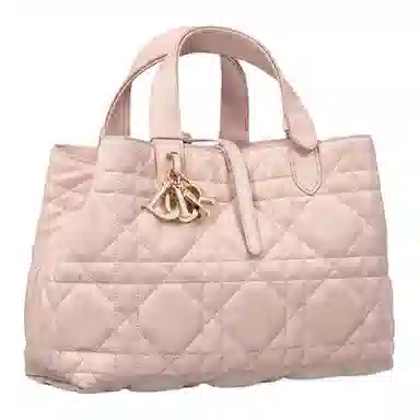DIOR Toujours Quilted Letter Pendant Shoulder Bag Small Pink