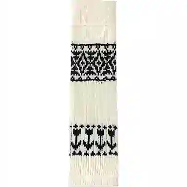 妮轻 针织复古费尔岛菱形个性中筒袜 女款